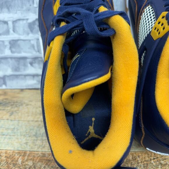 Nike Air Jordan 4 Retro Midnight Navy Metallic Gold 308497-425 Mens Size 18 Rare main image 10